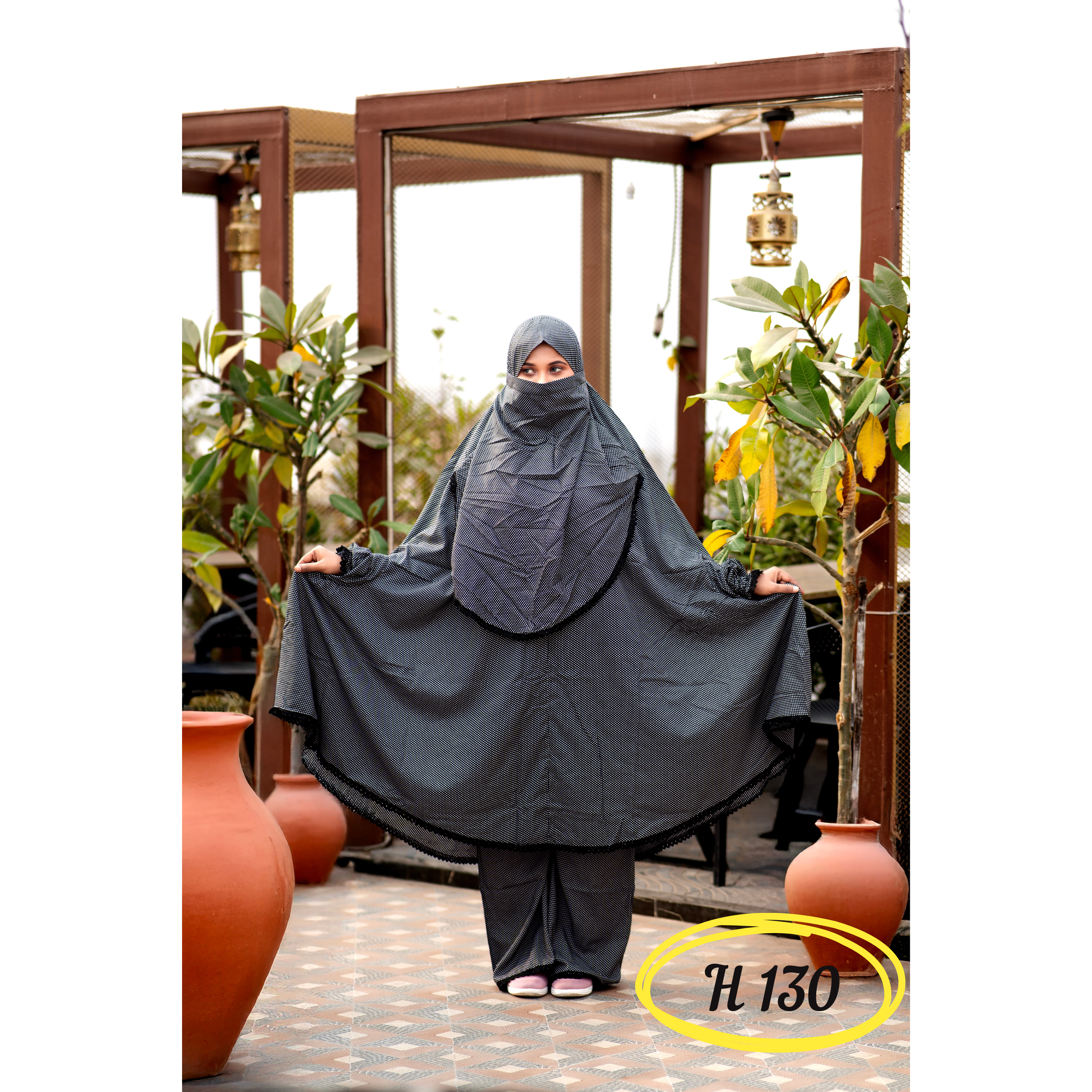 Khimar With Plazu-Black