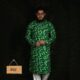 Green color panjabi with beautiful texture
